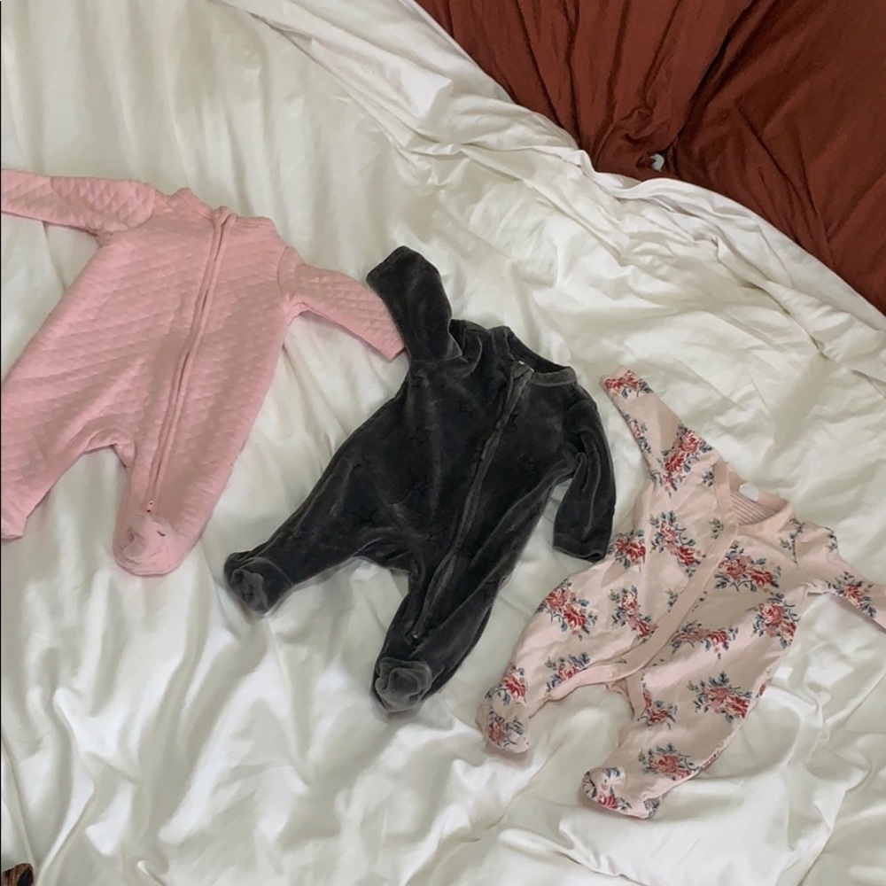 Bundle of baby girl jammies